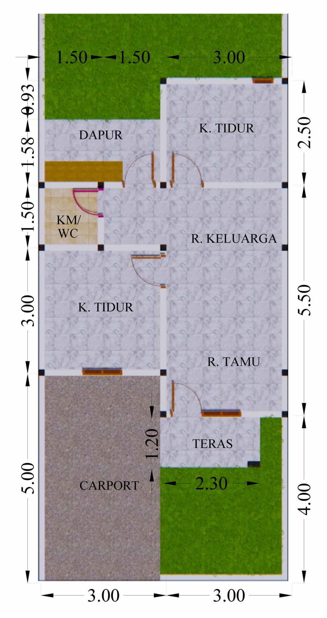denah perumahan graha trucuk sejahtera klaten